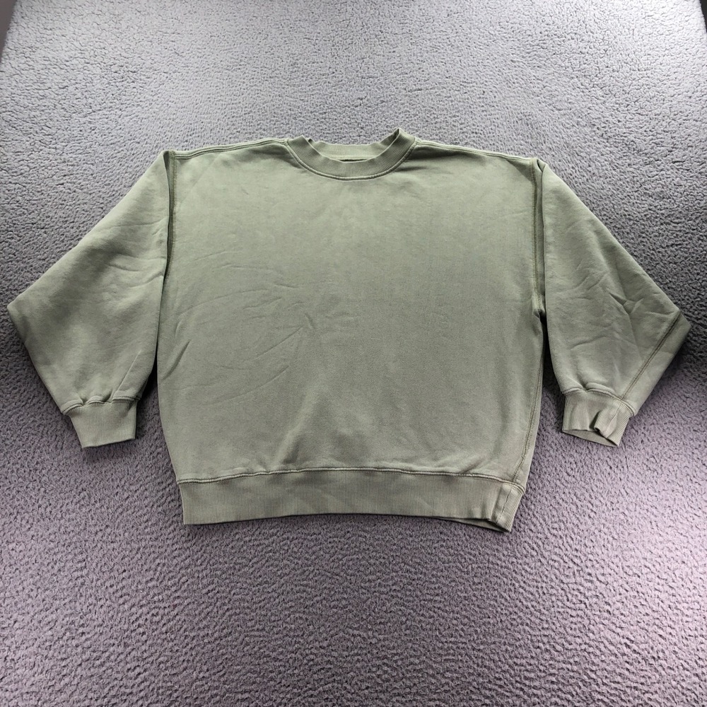 Elwood Sweatshirt Women Small Mint Green Terry Oversized Boxy Minimalist Classic